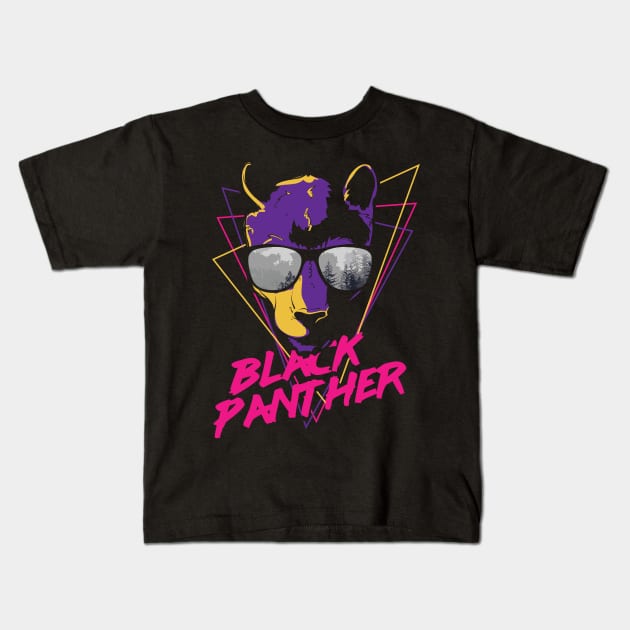 Black Panther Kids T-Shirt by MarinasingerDesigns